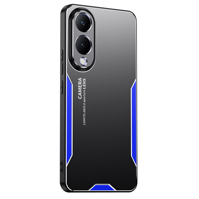 Aluminium Alloy+PC+TPU Cover for vivo Y17s 4G Phone Case Anti-drop Protection - Gold Aluminium Alloy+PC+TPU Cover for vivo Y17s 4G Phone Case Anti-drop Protection - Gold